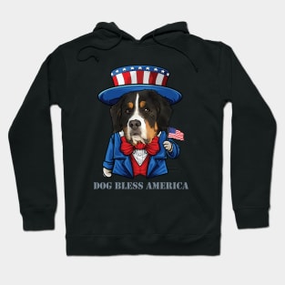 Bernese Mountain Dog Bless America Hoodie